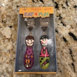 Eat4Fun Kiddos 2-Piece Utensil Set Fork and Spoon